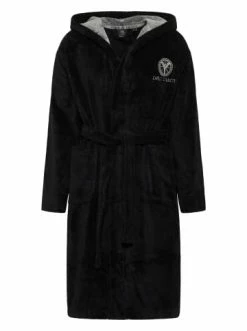 Carlo Colucci Bademantel Como In Schwarz / Silber Günstig Kaufen