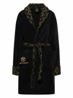 Carlo Colucci Bademantel Raffaele In Schwarz / Gold Günstig Kaufen