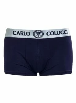 Bekleidung Carlo Colucci Boxershorts - 2er-Pack Retro - Navy Günstig Kaufen -Carlo Colucci Shop carlo colucci boxershorts 2er pack retro navy 2