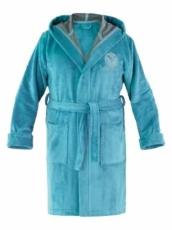 Carlo Colucci Damen-Bademantel "Como" In Türkis Günstig Kaufen