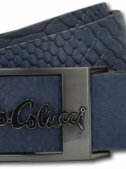 Accessoires Carlo Colucci Gürtel Celi In Blau Günstig Kaufen