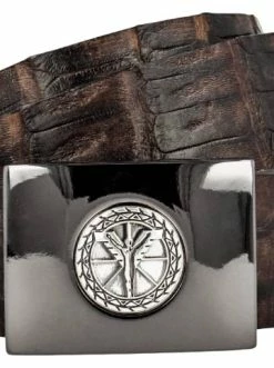 Accessoires Carlo Colucci Gürtel Ciamaglia In Dunkelbraun Günstig Kaufen