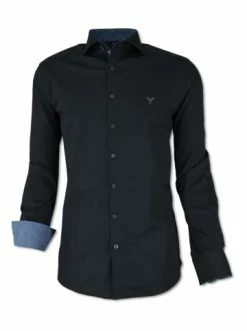 Bekleidung Carlo Colucci Hemd Causa In Schwarz Günstig Kaufen -Carlo Colucci Shop carlo colucci hemd causa in schwarz 2