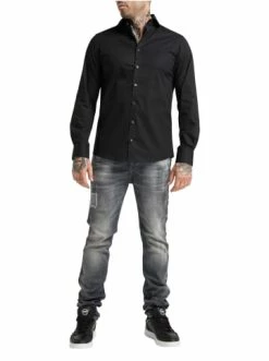 Bekleidung Carlo Colucci Hemd Causa In Schwarz Günstig Kaufen -Carlo Colucci Shop carlo colucci hemd causa in schwarz 6