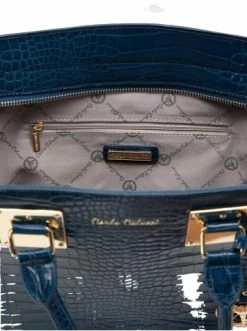 Accessoires Carlo Colucci Henkeltasche Cesati In Blau Günstig Kaufen -Carlo Colucci Shop carlo colucci henkeltasche cesati in blau 3