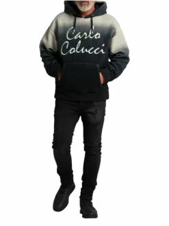 Bekleidung Carlo Colucci Hoodie Corbellini In Schwarz Günstig Kaufen -Carlo Colucci Shop carlo colucci hoodie corbellini in schwarz 2