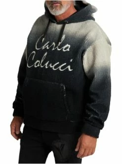Bekleidung Carlo Colucci Hoodie Corbellini In Schwarz Günstig Kaufen -Carlo Colucci Shop carlo colucci hoodie corbellini in schwarz 3