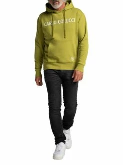 Bekleidung Carlo Colucci Hoodie Corrado In Oliv Günstig Kaufen -Carlo Colucci Shop carlo colucci hoodie corrado in oliv 2