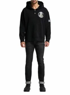 Bekleidung Carlo Colucci Hoodie Crosara In Schwarz Günstig Kaufen -Carlo Colucci Shop carlo colucci hoodie crosara in schwarz 2