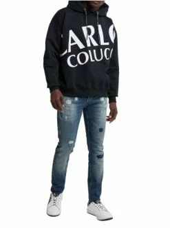Bekleidung Carlo Colucci Hoodie Davoodi In Schwarz Günstig Kaufen -Carlo Colucci Shop carlo colucci hoodie davoodi in schwarz 4