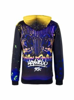 Bekleidung Carlo Colucci Hoody - Sweat Maxwell - Black / Yellow Günstig Kaufen -Carlo Colucci Shop carlo colucci hoody sweat maxwell black yellow 2