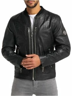 Bekleidung Carlo Colucci Jacke Coccodrillo In Schwarz Günstig Kaufen -Carlo Colucci Shop carlo colucci jacke coccodrillo in schwarz 3