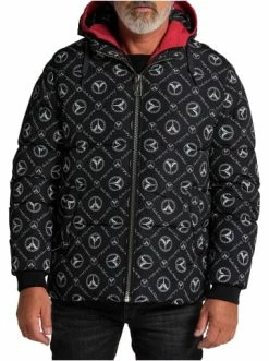 Outdoor & Sport Carlo Colucci Jacke Correnti In Schwarz / Weiß Günstig Kaufen -Carlo Colucci Shop carlo colucci jacke correnti in schwarz weiss 3