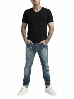 Bekleidung Carlo Colucci Jeans Cecco In Blau Günstig Kaufen -Carlo Colucci Shop carlo colucci jeans cecco in blau 2