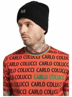 Outdoor & Sport Carlo Colucci Mütze Caenaro In Schwarz Günstig Kaufen -Carlo Colucci Shop carlo colucci mutze caenaro in schwarz 1