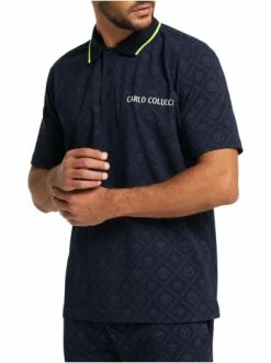 Bekleidung Carlo Colucci Poloshirt Colleoni In Navy Günstig Kaufen -Carlo Colucci Shop carlo colucci poloshirt colleoni in navy 3
