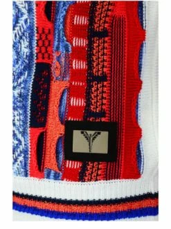 Bekleidung Carlo Colucci Pullover Casatta In Rot / Weiß Günstig Kaufen