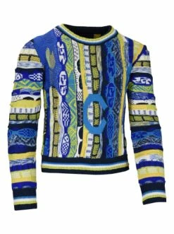 Bekleidung Carlo Colucci Pullover Casazza In Navy / Petrol Günstig Kaufen -Carlo Colucci Shop carlo colucci pullover casazza in navy petrol 1