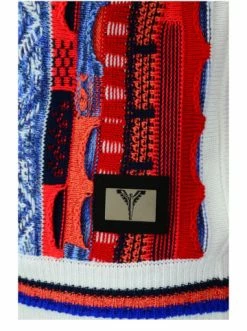 Bekleidung Carlo Colucci Pullover Casazza In Rot / Weiß Günstig Kaufen