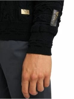 Bekleidung Carlo Colucci Pullover Constantini In Schwarz Günstig Kaufen -Carlo Colucci Shop carlo colucci pullover constantini in schwarz 4