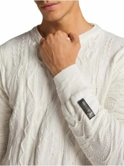 Bekleidung Carlo Colucci Pullover Constantini In Weiß Günstig Kaufen -Carlo Colucci Shop carlo colucci pullover constantini in weiss 1