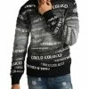 Bekleidung Carlo Colucci Pullover Cornaviera In Schwarz / Grau Günstig Kaufen