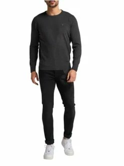 Bekleidung Carlo Colucci Pullover Creatore In Anthrazit Meliert Günstig Kaufen -Carlo Colucci Shop carlo colucci pullover creatore in anthrazit meliert 2