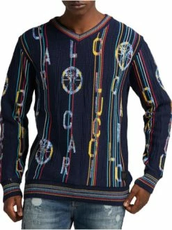 Bekleidung Carlo Colucci Pullover Cubich In Navy Günstig Kaufen -Carlo Colucci Shop carlo colucci pullover cubich in navy 3