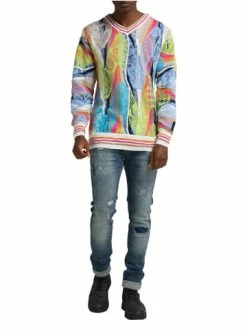 Bekleidung Carlo Colucci Pullover Cucinato In Weiß Günstig Kaufen -Carlo Colucci Shop carlo colucci pullover cucinato in weiss 2