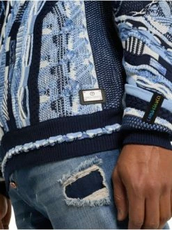 Bekleidung Carlo Colucci Pullover De Cristan In Navy / Blau Günstig Kaufen -Carlo Colucci Shop carlo colucci pullover de cristan in navy blau 3