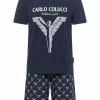 Bekleidung Carlo Colucci Pyjama Dalpan In Navy Günstig Kaufen -Carlo Colucci Shop carlo colucci pyjama dalpan in navy