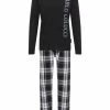 Bekleidung Carlo Colucci Pyjama D'Alpaos In Schwarz / Grau Günstig Kaufen