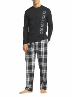 Bekleidung Carlo Colucci Pyjama D'Alpaos In Schwarz / Grau Günstig Kaufen 8 Bekleidung Carlo Colucci Pyjama D'Alpaos In Schwarz / Grau Günstig Kaufen -Carlo Colucci Shop carlo colucci pyjama dalpaos in schwarz grau 2