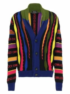 Outdoor & Sport Carlo Colucci Strickjacke Cagnati In Navy Günstig Kaufen