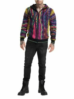 Outdoor & Sport Carlo Colucci Strickjacke Calandrelli In Navy / Mehrfarbig Günstig Kaufen -Carlo Colucci Shop carlo colucci strickjacke calandrelli in navy mehrfarbig 2