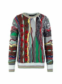 Bekleidung Carlo Colucci Strickpullover - C10906 - Red / Grey Günstig Kaufen -Carlo Colucci Shop carlo colucci strickpullover c10906 red grey 1