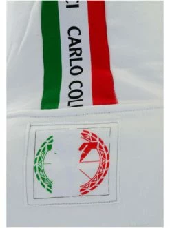 Outdoor & Sport Carlo Colucci Sweatjacke Carrara In Weiß Günstig Kaufen -Carlo Colucci Shop carlo colucci sweatjacke carrara in weiss 1