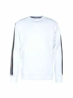 Outdoor & Sport Carlo Colucci Sweatshirt - Basic Line Sweat - White Günstig Kaufen