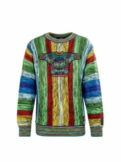 Outdoor & Sport Carlo Colucci Sweatshirt - C11603 - Green / Yellow / Red / Blue Günstig Kaufen