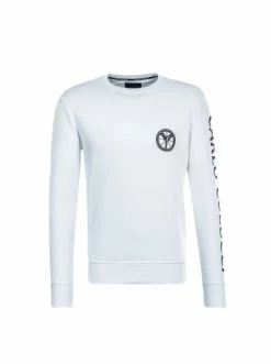 Outdoor & Sport Carlo Colucci Sweatshirt - C3605 - White Black Günstig Kaufen