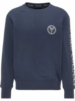 Outdoor & Sport Carlo Colucci Sweatshirt Carangelo In Navy Günstig Kaufen