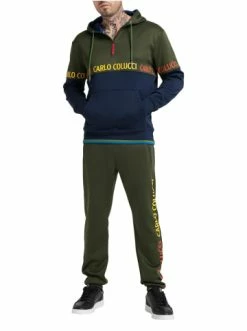 Bekleidung Carlo Colucci Sweatshirt Carrari In Grün Günstig Kaufen -Carlo Colucci Shop carlo colucci sweatshirt carrari in grun 3