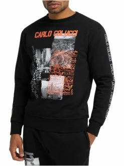 Outdoor & Sport Carlo Colucci Sweatshirt Ciprani In Schwarz Günstig Kaufen -Carlo Colucci Shop carlo colucci sweatshirt ciprani in schwarz 2