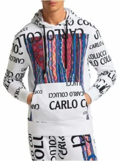 Outdoor & Sport Carlo Colucci Sweatshirt Condini In Weiß Günstig Kaufen -Carlo Colucci Shop carlo colucci sweatshirt condini in weiss 3