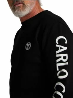 Outdoor & Sport Carlo Colucci Sweatshirt Corradi In Schwarz Günstig Kaufen -Carlo Colucci Shop carlo colucci sweatshirt corradi in schwarz 2