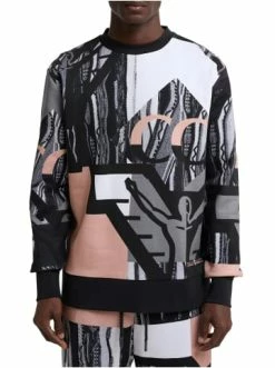 Outdoor & Sport Carlo Colucci Sweatshirt Damiano In Schwarz / Mehrfarbig Günstig Kaufen -Carlo Colucci Shop carlo colucci sweatshirt damiano in schwarz mehrfarbig 1