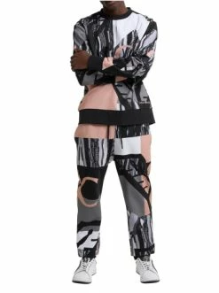 Outdoor & Sport Carlo Colucci Sweatshirt Damiano In Schwarz / Mehrfarbig Günstig Kaufen -Carlo Colucci Shop carlo colucci sweatshirt damiano in schwarz mehrfarbig 2