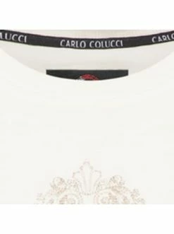 Outdoor & Sport Carlo Colucci Sweatshirt De Bacco In Weiß Günstig Kaufen