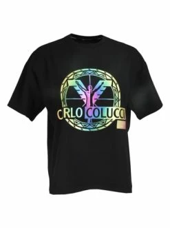 Bekleidung Carlo Colucci T-Shirt Caon In Schwarz Günstig Kaufen -Carlo Colucci Shop carlo colucci t shirt caon in schwarz 1