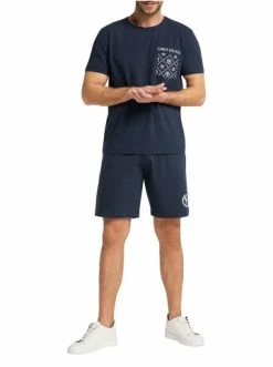 Bekleidung Carlo Colucci T-Shirt Collatuzzo In Navy Günstig Kaufen -Carlo Colucci Shop carlo colucci t shirt collatuzzo in navy 3